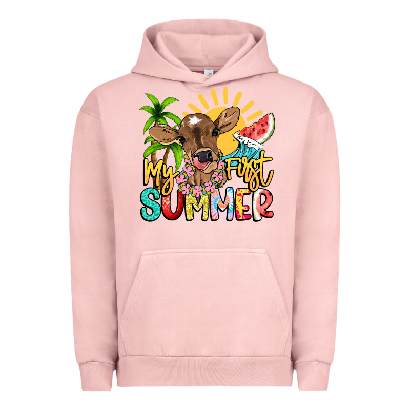 My First Summer Baby Cow Urban Hoodie by NancyCooperArtShop | Teevron