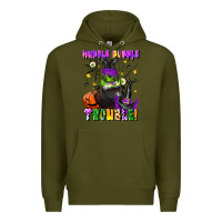 Army Green hubble bubble trouble Premium Hoodie - LillyAllenDesigns