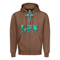 Chestnut licensed practical nurse medical symbol Zipper Hoodie - BarkalooDesign
