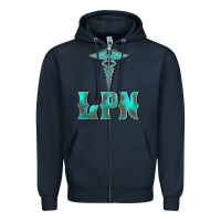 Navy licensed practical nurse medical symbol Zipper Hoodie - BarkalooDesign
