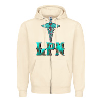 Sandshell licensed practical nurse medical symbol Zipper Hoodie - BarkalooDesign