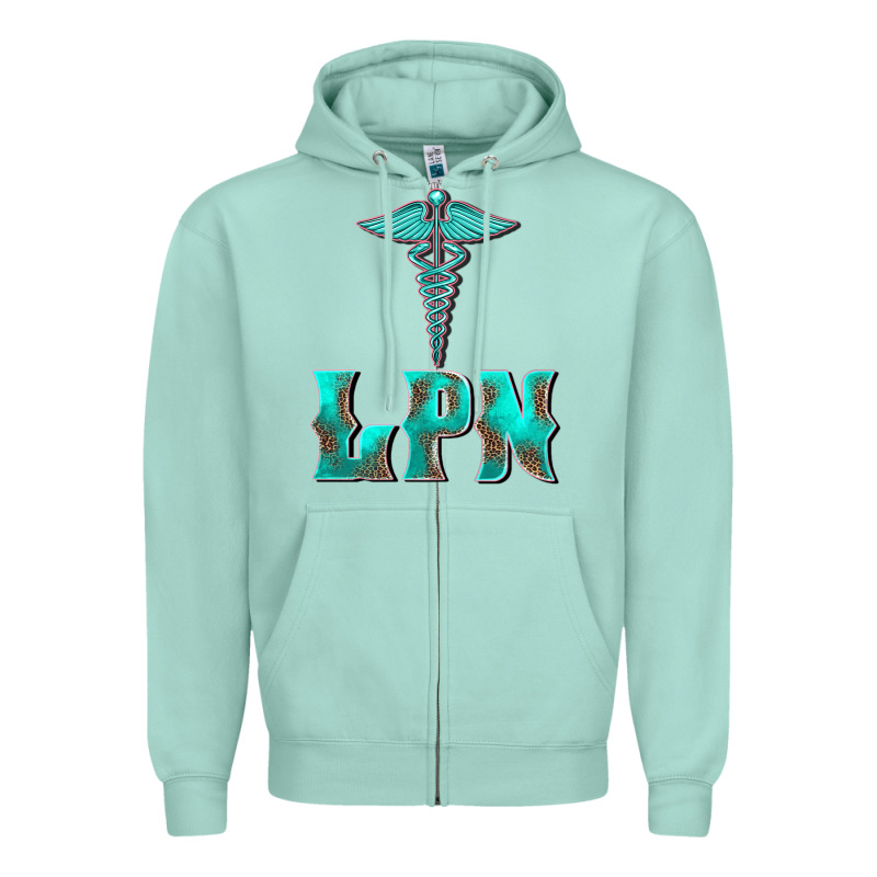 Licensed Practical Nurse Medical Symbol Zipper Hoodie by BarkalooDesign | Teevron