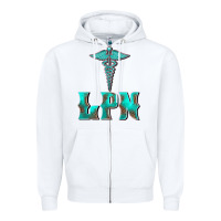 White licensed practical nurse medical symbol Zipper Hoodie - BarkalooDesign