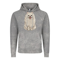 Cloud Rock white pomeranian Vintage Hoodie - RanaPortraitStore