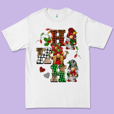 Christmas Ho Ho Ho Gnomes Premium Tee Designed By Barkaloodesign