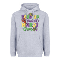 Heather Grey bead up bitches it's mardi gras Heavyweight Hoodie - MaliasSmallBusiness