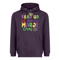 Plum bead up bitches it's mardi gras Heavyweight Hoodie - MaliasSmallBusiness