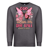 Charcoal Heather god is within her she will not fail Premium Sweatshirt - MaliasSmallBusiness