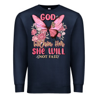 Navy god is within her she will not fail Premium Sweatshirt - MaliasSmallBusiness