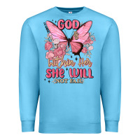 Ocean Blue god is within her she will not fail Premium Sweatshirt - MaliasSmallBusiness