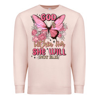 Pale Pink god is within her she will not fail Premium Sweatshirt - MaliasSmallBusiness