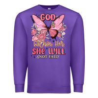 Purple god is within her she will not fail Premium Sweatshirt - MaliasSmallBusiness