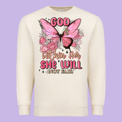 God Is Within Her She Will Not Fail Premium Sweatshirt Designed By Maliassmallbusiness
