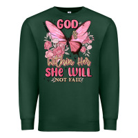 Sports Green god is within her she will not fail Premium Sweatshirt - MaliasSmallBusiness