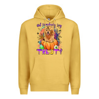 Antique Gold did somebody say treat Premium Hoodie - LillyAllenDesigns