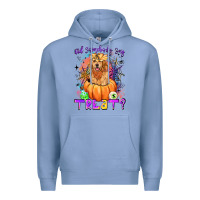 Colony Blue did somebody say treat Premium Hoodie - LillyAllenDesigns