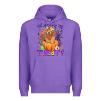 Purple did somebody say treat Premium Hoodie - LillyAllenDesigns