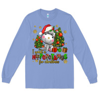 Colony Blue i want a hippopotamus for christmas Long Sleeve Tee - AdoDesignShop