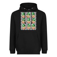 Black boujee checker board leprechaun Heavyweight Hoodie - MaliasSmallBusiness