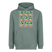 Sage boujee checker board leprechaun Heavyweight Hoodie - MaliasSmallBusiness