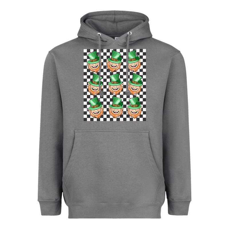 Boujee Checker Board Leprechaun Heavyweight Hoodie by MaliasSmallBusiness | Teevron