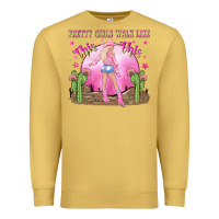Antique Gold pretty girls walk like this this Premium Sweatshirt - NancyCooperArtShop