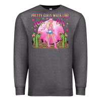 Charcoal Heather pretty girls walk like this this Premium Sweatshirt - NancyCooperArtShop