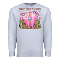 Heather Grey pretty girls walk like this this Premium Sweatshirt - NancyCooperArtShop