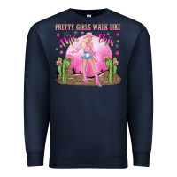 Navy pretty girls walk like this this Premium Sweatshirt - NancyCooperArtShop