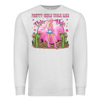 Oatmeal Heather pretty girls walk like this this Premium Sweatshirt - NancyCooperArtShop