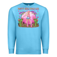 Ocean Blue pretty girls walk like this this Premium Sweatshirt - NancyCooperArtShop