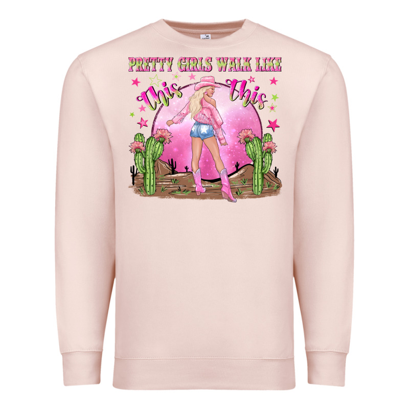 Pretty Girls Walk Like This This Premium Sweatshirt by NancyCooperArtShop | Teevron