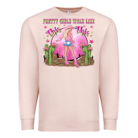 Pale Pink pretty girls walk like this this Premium Sweatshirt - NancyCooperArtShop