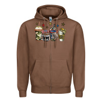 Chestnut army coffee Zipper Hoodie - Jasminsmagicworld