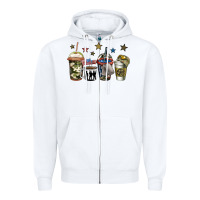 White army coffee Zipper Hoodie - Jasminsmagicworld