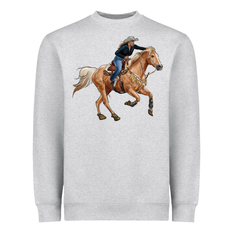 Horse Body With Cowgirl Heavyweight Sweatshirt by RanaPortraitStore | Teevron