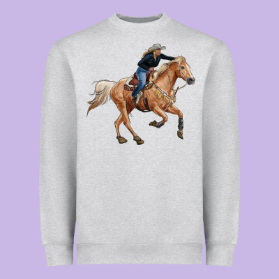 Horse Body With Cowgirl Heavyweight Sweatshirt Designed By Ranaportraitstore