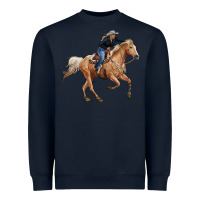 Navy horse body with cowgirl Heavyweight Sweatshirt - RanaPortraitStore
