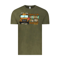 Vintage Olive Captain Of Struggle Bus Busdrive Vintage Tee - CowhideDigitalArt