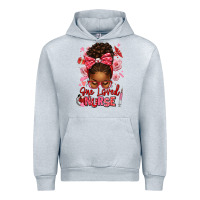 Heather Grey one loved nurse afro messy bun Urban Hoodie - texasbilliewilder