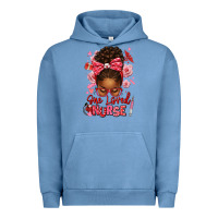 Pigment Pebble Blue one loved nurse afro messy bun Urban Hoodie - texasbilliewilder