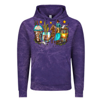 Cloud Purple cowboy coffee cups Vintage Hoodie - Zillion Design Studio
