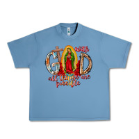 Pebble Blue With God All Things Are Possible Urban Heavy Tee - RacoonDesign