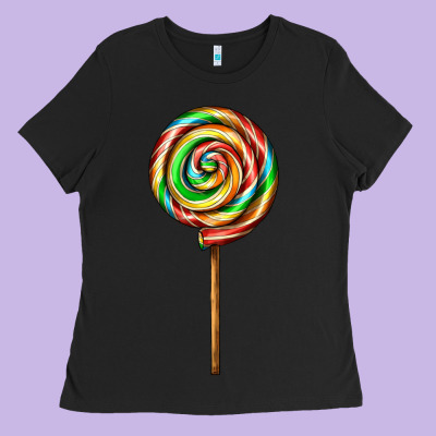 Rainbow Lollipop Ladies Tee Designed By Adodesignshop