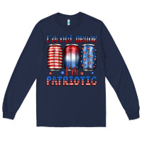 Navy i'm not drunk i'm patriotic Long Sleeve Tee - JahusDesignShop