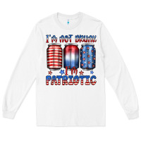 White i'm not drunk i'm patriotic Long Sleeve Tee - JahusDesignShop