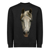Black horse head Heavyweight Sweatshirt - RanaPortraitStore