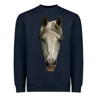 Navy horse head Heavyweight Sweatshirt - RanaPortraitStore