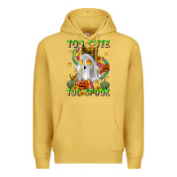 Antique Gold too cute too spook Premium Hoodie - LillyAllenDesigns