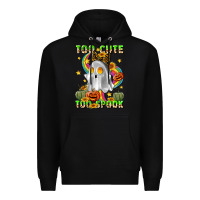 Black too cute too spook Premium Hoodie - LillyAllenDesigns